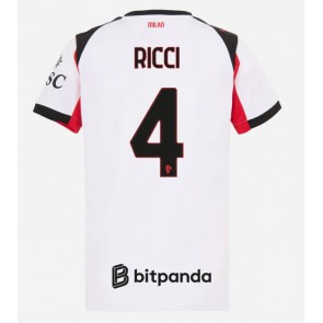 AC Milan Samuele Ricci #4 Udebanetrøje Dame 2025-26 Kortærmet